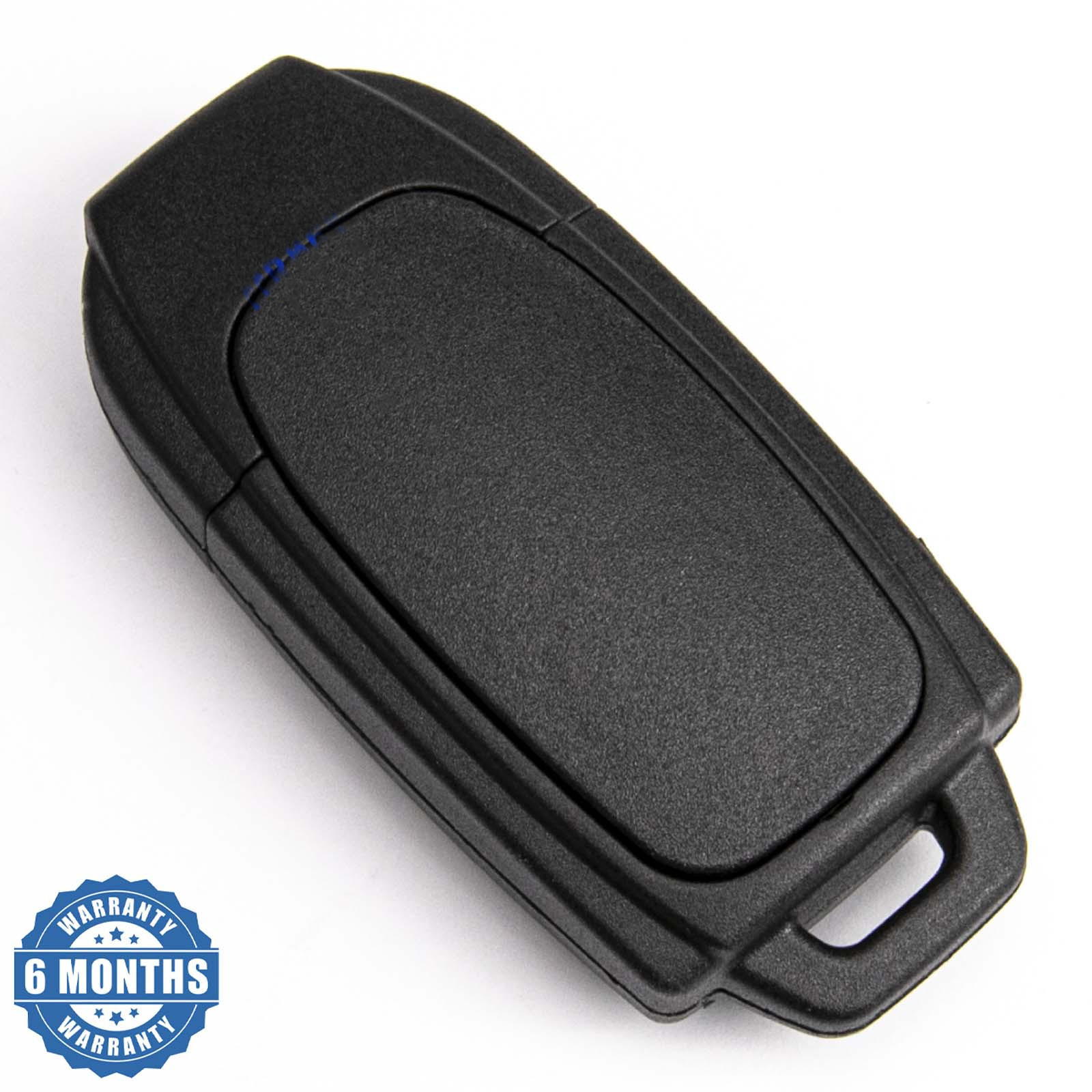 Black Leather Flip Key Cover With Chain Fob For Volvo S80 XC70 XC90 V50 V70 (4 Buttons)