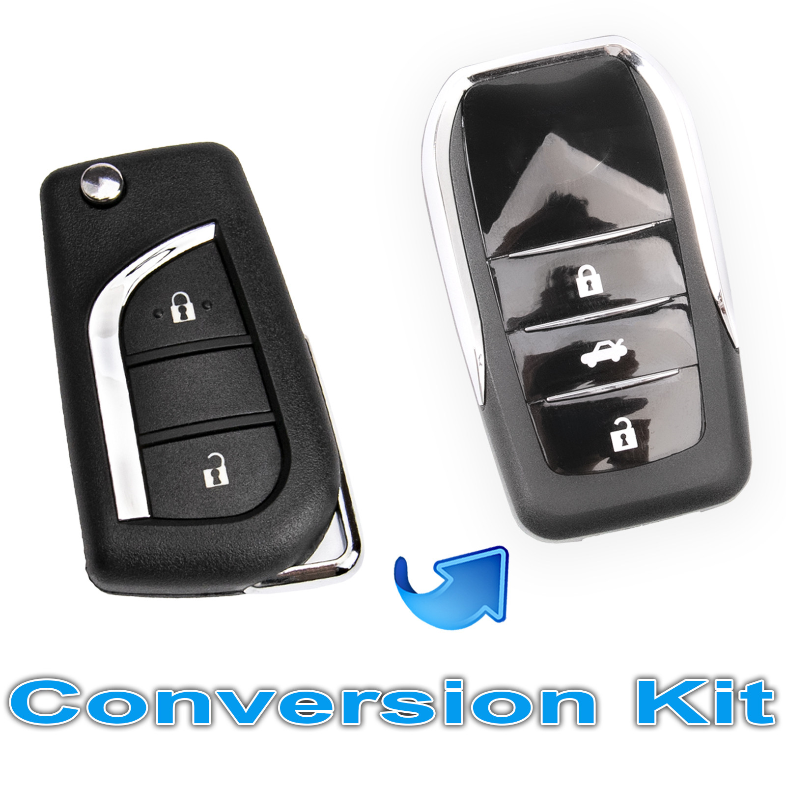 Κιτ μετατροπής κλειδιού για Toyota Corolla Peugeot 108 Citroen C1 με 3 κουμπιά - Aftermarket