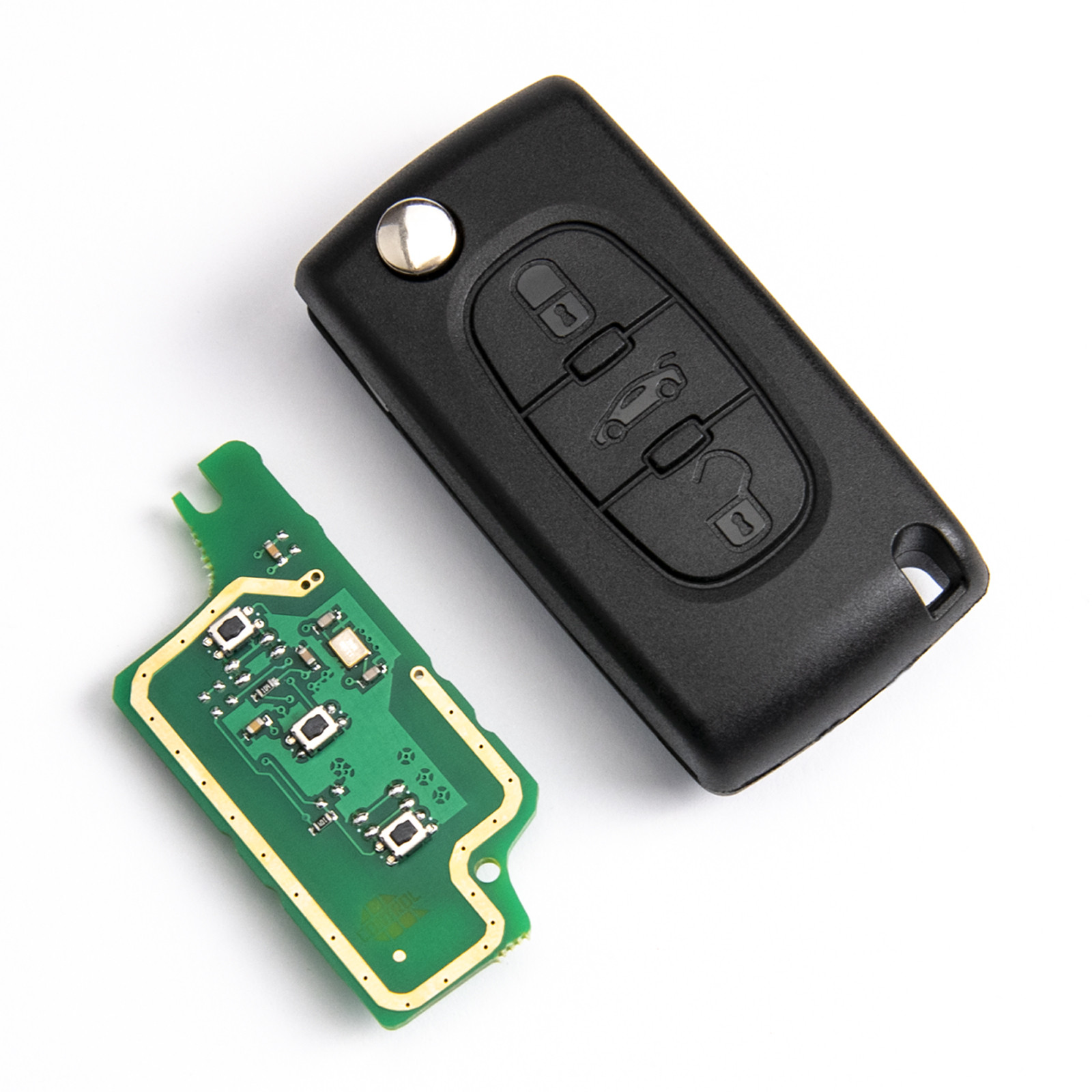 Flip Car Key Cover For Peugeot 307 308 207 407 3008 – Remote Control CE0536, Made In France