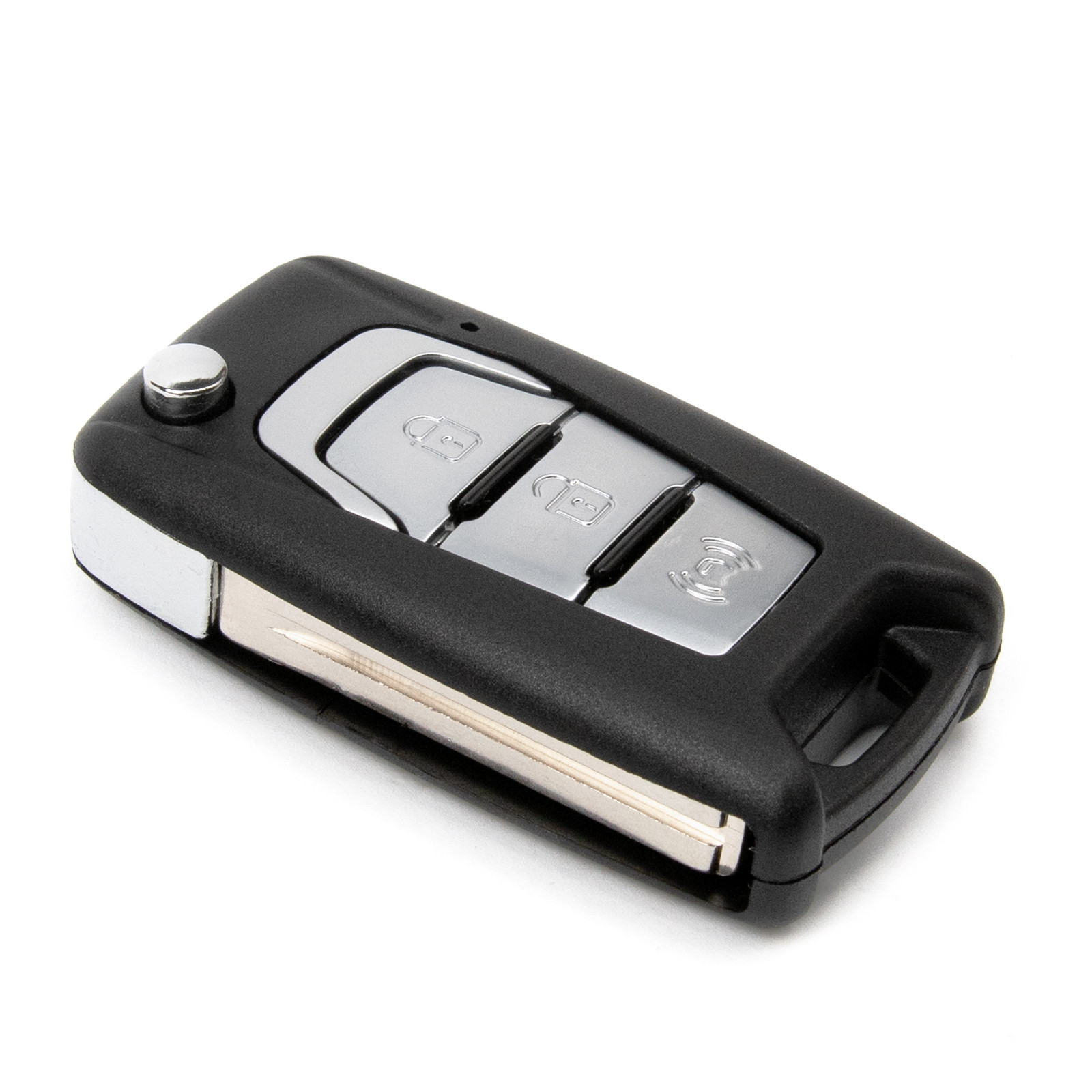 Ontto Custodia In Pelle Per Chiave Auto SsangYong Kyron, Actyon, Korando, Tivoli, Keyless Go, 3 Tasti, Colore Marrone