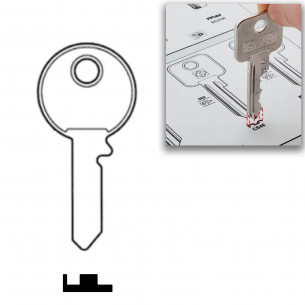 2x Union West Alloy sleutels voor caravans en garagegrepen