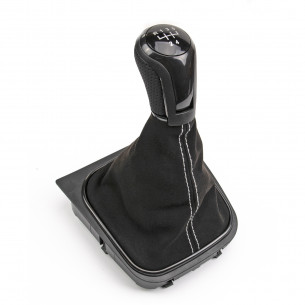 Alcantara Leather Gear Knob Shift Boot 5 Speed For VW