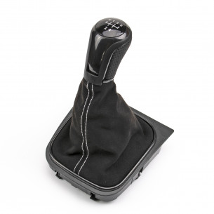 Alcantara Leather Gear Knob Shift Boot 5 Speed For VW