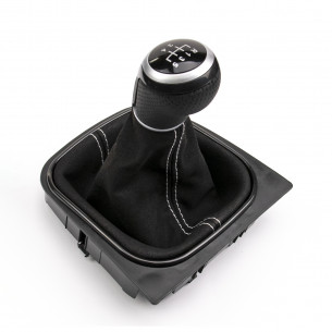 Alcantara Leather Gear Knob Shift Boot 5 Speed For VW