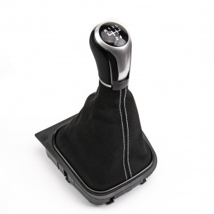 Alcantara Leather Gear Knob Shift Boot 5 Speed For VW