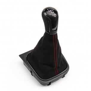 Alcantara Leather Gear Knob Shift Boot 5 Speed For VW