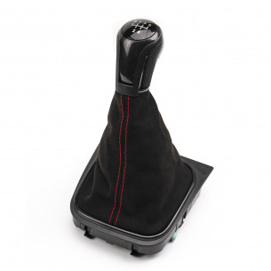 Alcantara Leather Gear Knob Shift Boot 5 Speed For VW