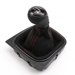 Alcantara Leather Gear Knob Shift Boot 6 Speed For VW