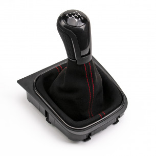 Alcantara Leather Gear Knob Shift Boot 6 Speed For VW