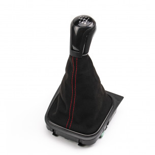 Alcantara Leather Gear Knob Shift Boot 6 Speed For VW