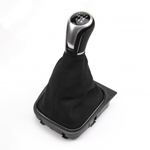 Alcantara Leather Gear Knob Shift Boot 6 Speed For VW