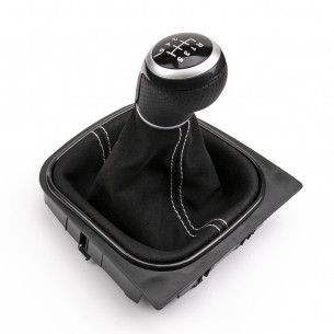 Alcantara Leather Gear Knob Shift Boot 6 Speed For VW