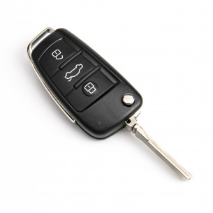 Audi Flip Key Cover With 3 Buttons