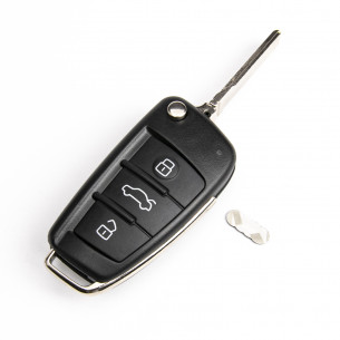 Audi Flip Key Cover With 3 Buttons