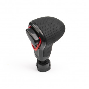 Black Gear Shift Knob Perforated Leather Automatic for Audi