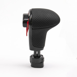 Black Gear Shift Knob Perforated Leather Automatic for Audi