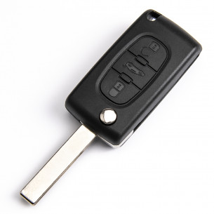 Citroen Remote Flip Car Key 433Mhz with 3 Buttons and Electronics