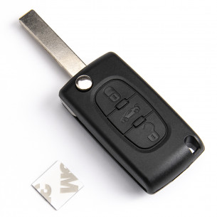 Citroen Remote Flip Car Key 433Mhz with 3 Buttons and Electronics