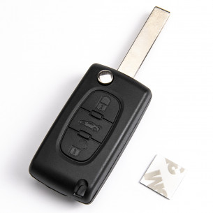 Citroen Remote Flip Car Key 433Mhz with 3 Buttons and Electronics