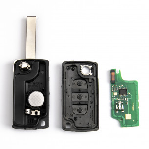 Citroen Remote Flip Car Key 433Mhz with 3 Buttons and Electronics