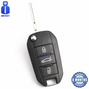 Citroen Remote Flip Car Key 1612121480 with Electronics