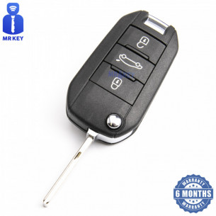 Citroen Remote Flip Car Key 1612121480 with Electronics