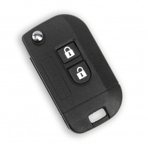 Coque cle Kit de conversion pour Nissan Navara Qashqai X-Trail avec 2 boutons - Aftermarket
