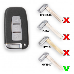 Emergency Key Blade HYN17 for Hyundai I30 IX35 Tucson Veloster - Aftermarket