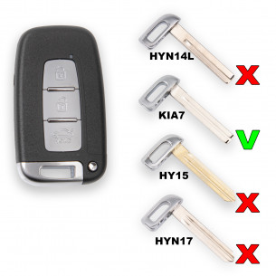 Emergency Key Blade KIA7 for Hyundai I30 IX35 Tucson Veloster - Aftermarket