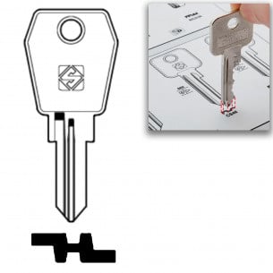 Eurolocks Key for Office Furniture Desks Lockers K3001-K4999 x2