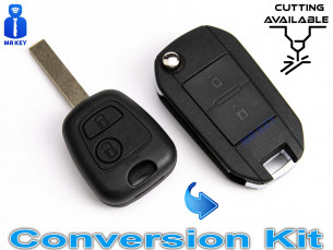 Peugeot Flip Key Upgrade / Conversion Kit With 2 Buttons