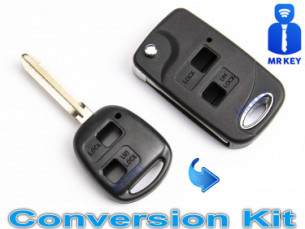 Toyota Flip Key Upgrade / Conversion Kit With 2 Buttons