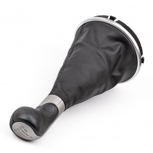 Gear Shift Knob With Boot For Skoda Fabia II Roomster 5 Speed Silver - Aftermarket