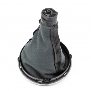 Gear Shift Knob With Boot For Skoda Fabia II Roomster 5 Speed Silver - Aftermarket