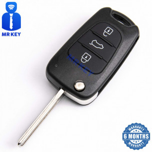 Hyundai Remote Flip Car Key 433Mhz with 3 Buttons and Electronics