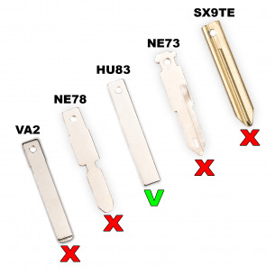 Key Blade HU83 for Peugeot Citroen Toyota - Aftermarket