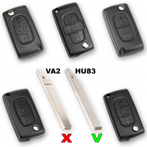 Key Blade HU83 for Peugeot Citroen Fiat - Aftermarket