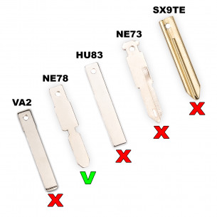 Key Blade NE78 for Peugeot Citroen Toyota - Aftermarket