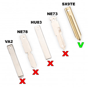 Key Blade SX9TE for Peugeot Citroen Toyota - Aftermarket