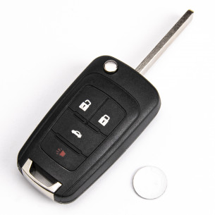 Opel Flip Key Case With 4 Buttons