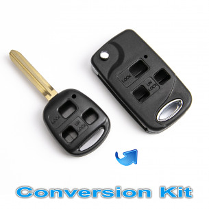 Key Conversion Kit With 3 Buttons for Toyota