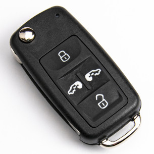 VW Flip Key Cover With 4 Buttons