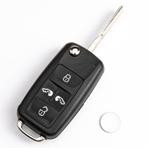 VW Flip Key Cover With 4 Buttons