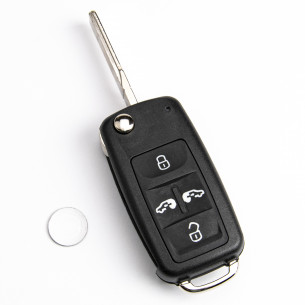 VW Flip Key Cover With 4 Buttons