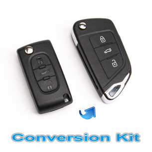 Key Cover Conversion Kit With 3 Buttons for Peugeot Citroen