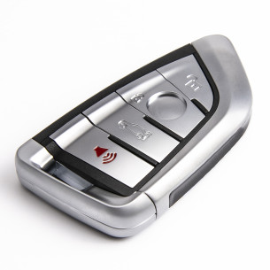 Key Cover for BMW With 4 Buttons Silver