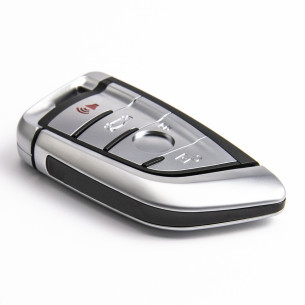 Key Cover for BMW With 4 Buttons Silver