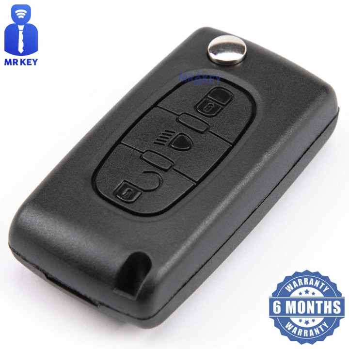 Peugeot Flip Key Case With 3 Buttons