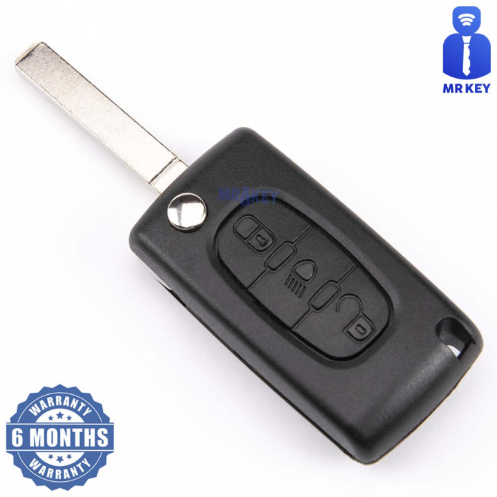 Peugeot Flip Key Case With 3 Buttons