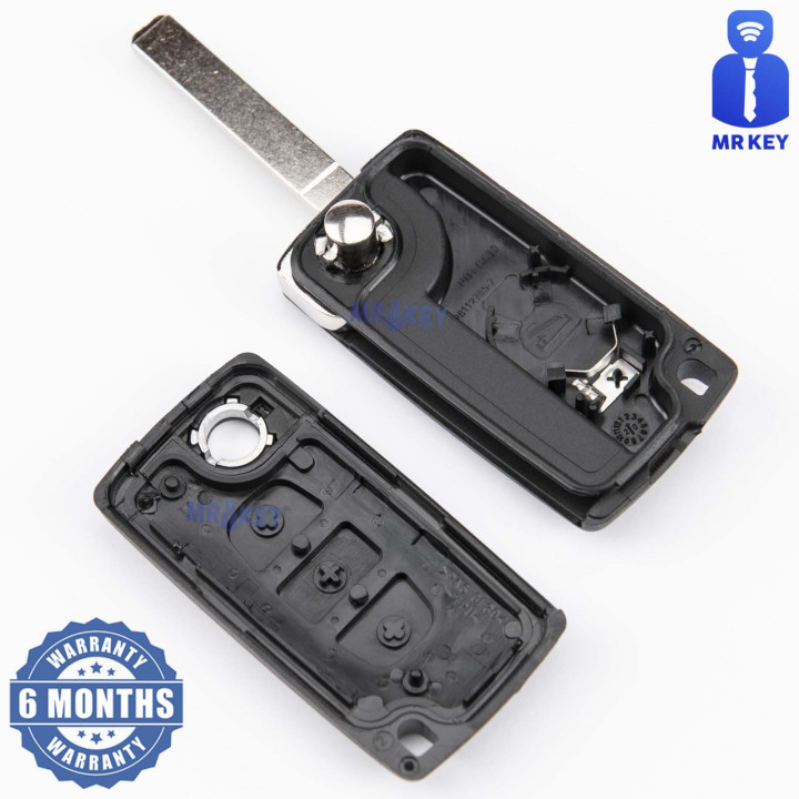 Peugeot Flip Key Case With 3 Buttons